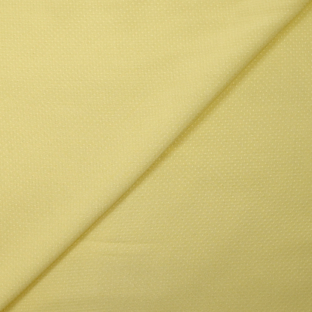 Voile de viscose jacquard satiné Sana jaune beurre