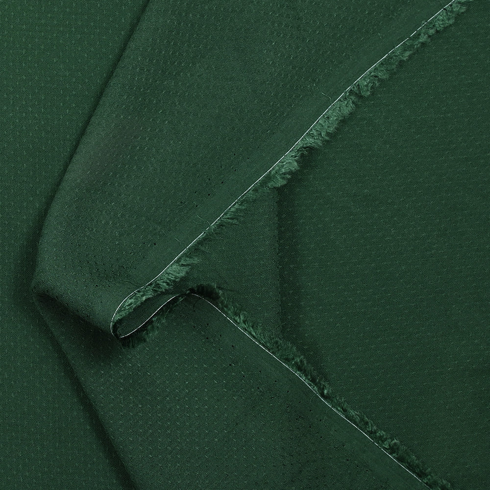 Voile de viscose jacquard satinĂ© Sana vert forĂȘt - Image 5