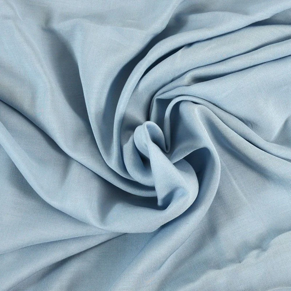Voile viscose bleu glacier - Image 2