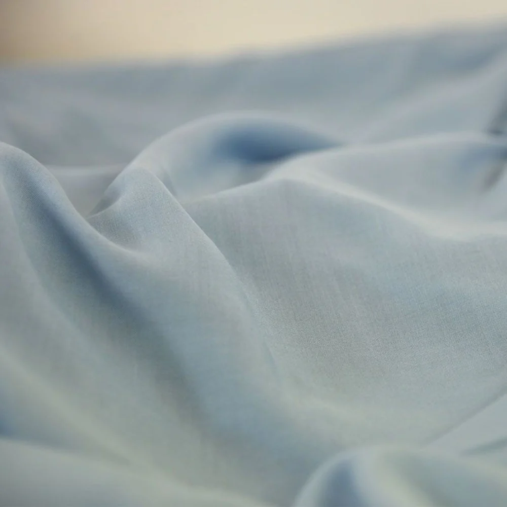 Voile viscose bleu glacier - Image 4