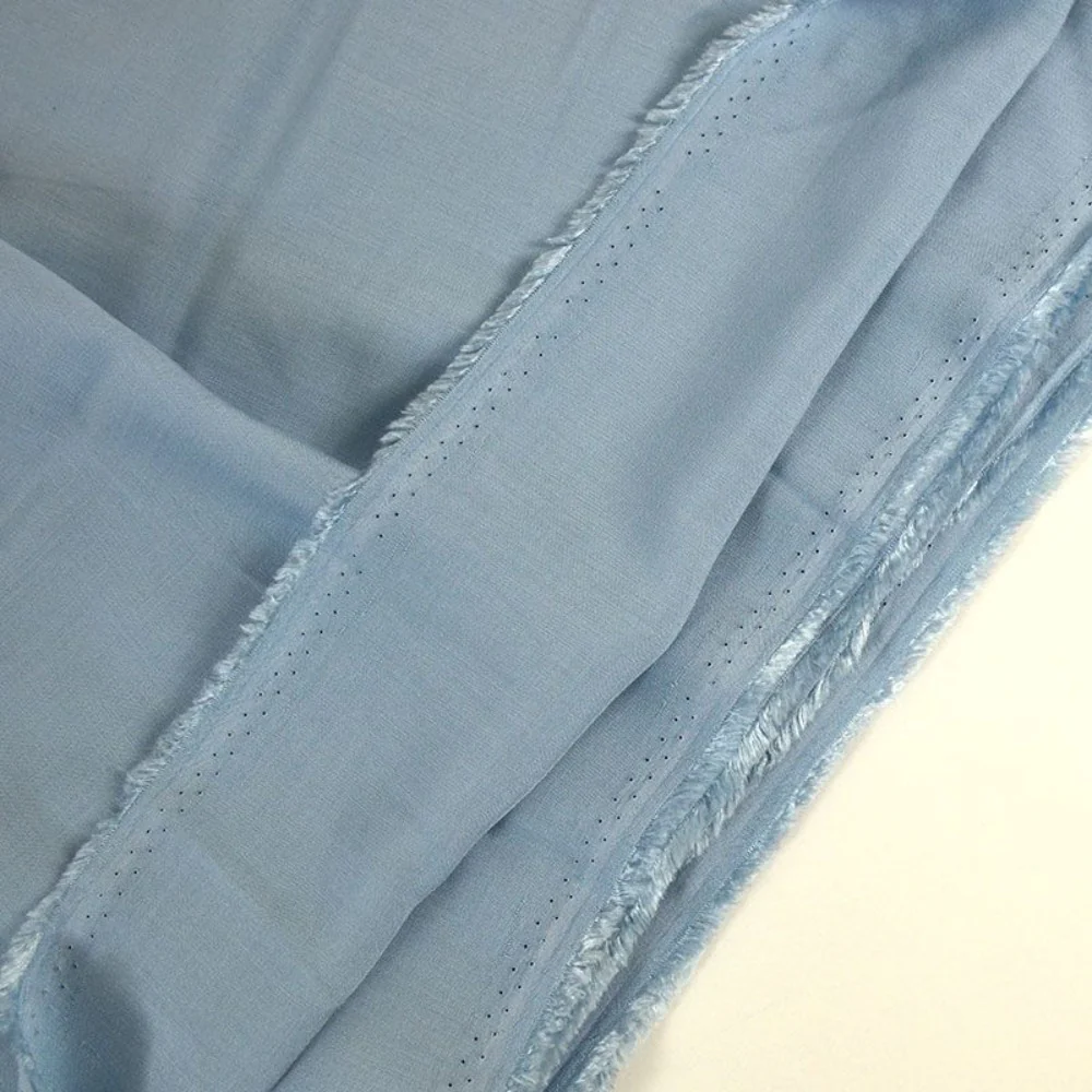 Voile viscose bleu glacier - Image 5